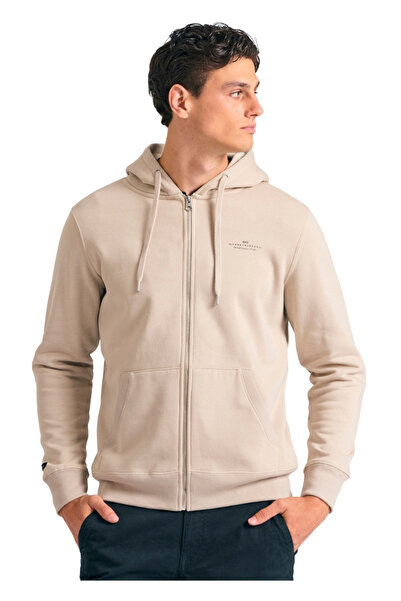 Funky Buddha Ζακέτα Φούτερ FBM012-001-06 – Greige - l