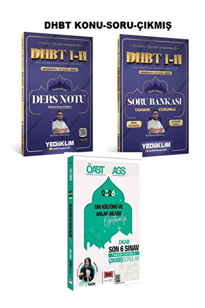 Yediiklim Yayınları Diyanet İşleri Başkanlığı DHBT I-II KONU+SORU+ÇIKMIŞ (TÜM...