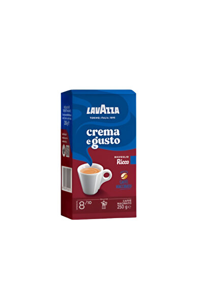 LavAzza Crema e Gusto Ricco - Cafea Macinata, Import Italia, 250g, Intensitat...