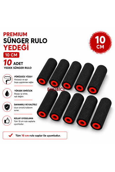 ehobici Premium Sünger Rulo Yedeği 10CM 10'lu Yedek Sünger