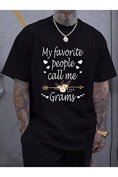 KYMC07 100% Cotton My Favorite People Call Me Grams Mothers Day Men's Black V...