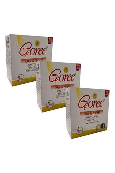 goree Day & Night Whitening Cream | Oil-Free Fairness Moisturizer - 3x30g