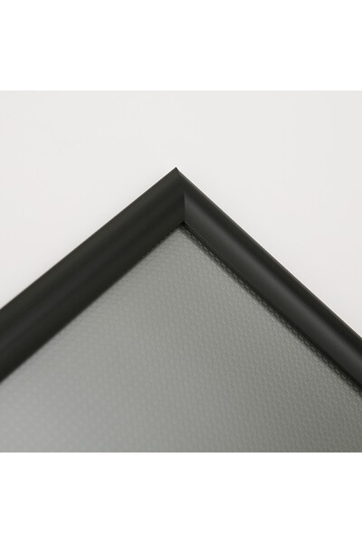 reklam etkisi Çerçeve Alüminyum 25mm A4 (21 x 30 cm) Siyah - Gönye Köşeli Snap Frame Poster