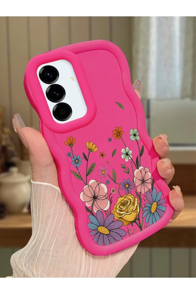 Hontinga Samsung Galaxy A56 Compatible Case Camera Protector Red Silicone Cou...