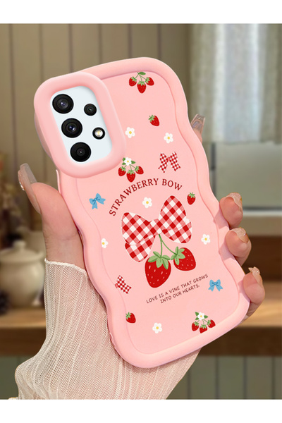 Hontinga Samsung Galaxy A73 Compatible Case Camera Protector Pink Silicone Co...