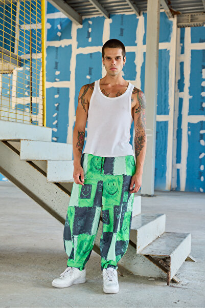 Superbluemexico Men's Loose Street Style Shalwar Trousers