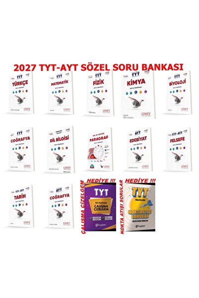 Limit Yayınları 2027 TYT-AYT SÖZEL FULL SORU BANKASI SETİ GÜNCEL MÜĞFREDAT Vİ...