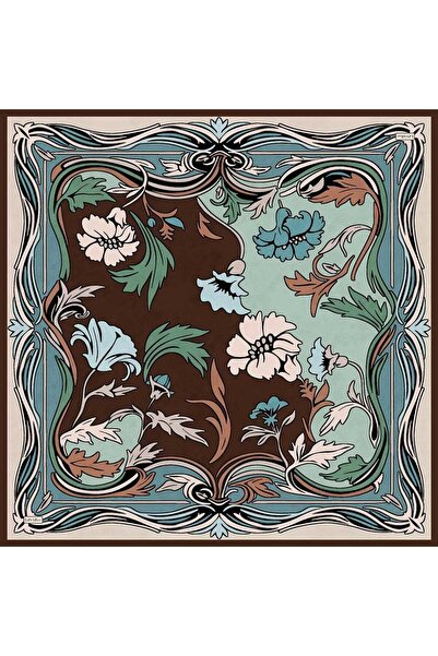 Levidor Mint Green Ivy Twill Silk Scarf