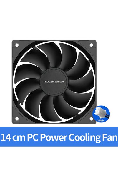 Choice مروحة تبريد PSU-14CM سوداء بدون إضاءة RGB، مروحة تبريد PSU 12 سم/14 سم...