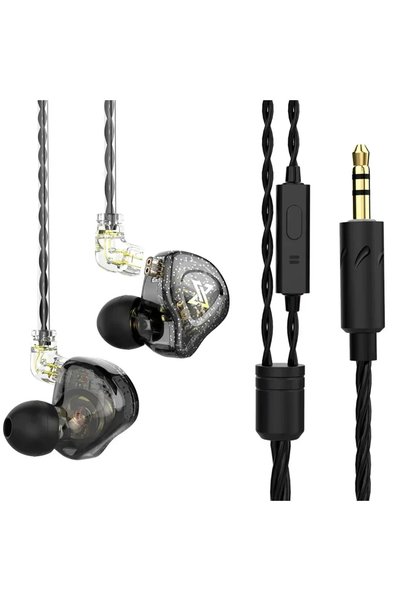 Choice7 سماعات أذن AK6 MAX سوداء أصلية من QKZ مع 6 وحدات تشغيل ديناميكية وميك...