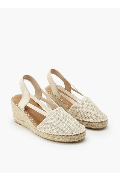 Peppermint Women Textured Wedge Heel Espadrille Sandals