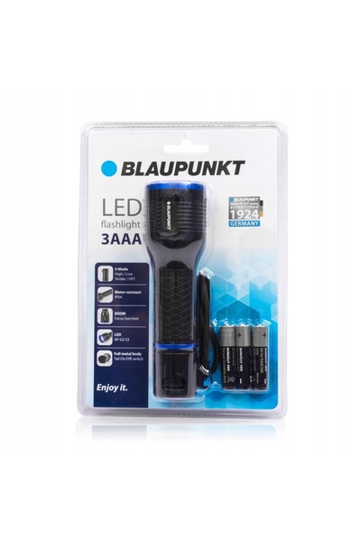 Blaupunkt Lanterna LED Blitz 3xAA IPX4 Negru