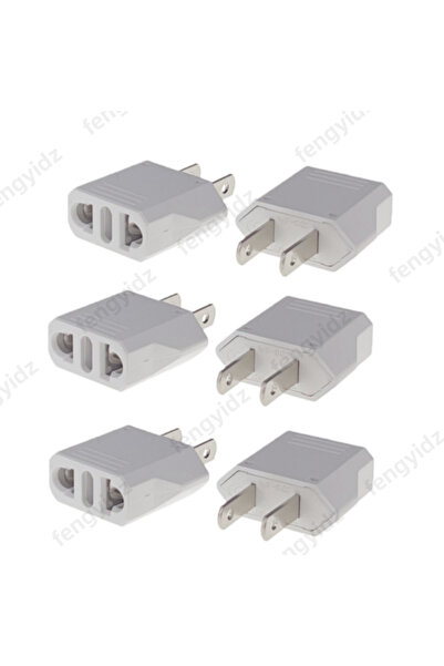 Choice5 white 6PCS European to US Plug Adapter, 220V to 110V Adapter Plug Con...