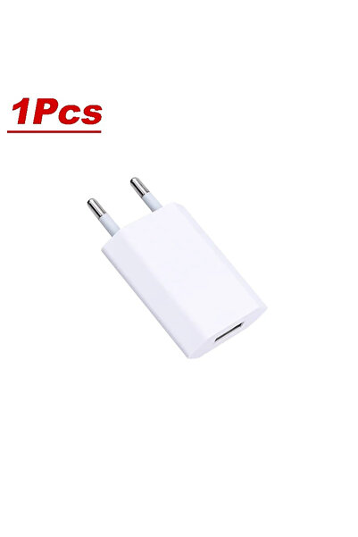 Choice شاحن USB عالمي بقابس أوروبي أبيض، 5 فولت 1 أمبير، شحن سريع للهواتف الم...