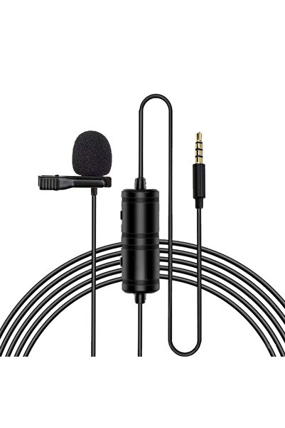 Choice black Wired Omnidirectional Lavalier Mic 3.5mm Clip On 6m Cable High S...