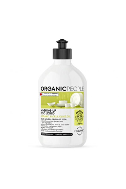 Organic People Υγρό πιάτων με Αλόη Βέρα και Ελαιόλαδο, 500 ml