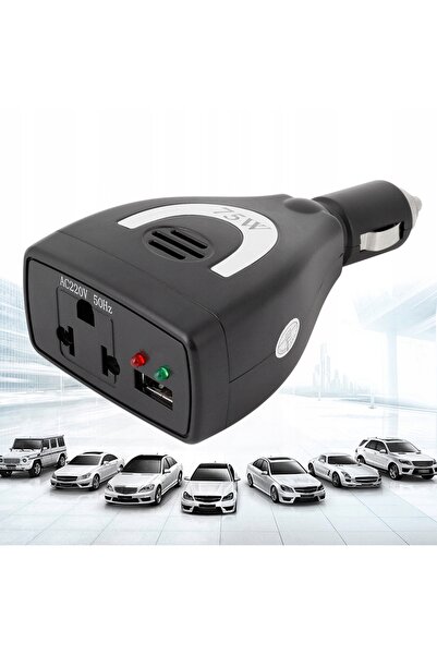 NO BRAND Convertor 12V 220V Tensiune Auto 75W