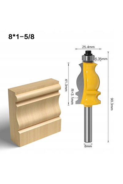 NO BRAND Freză dreaptă de 8mm cu rulment superior pentru canturi de mobilier ...