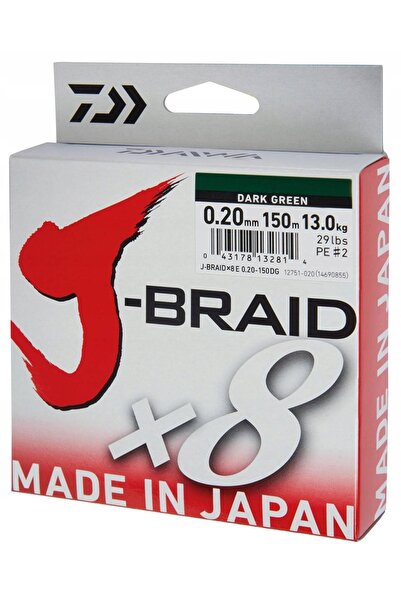NO BRAND Fir împletit Japonia Daiwa J-Braid X8 8 fire 0.20mm 150m 13kg Verde ...