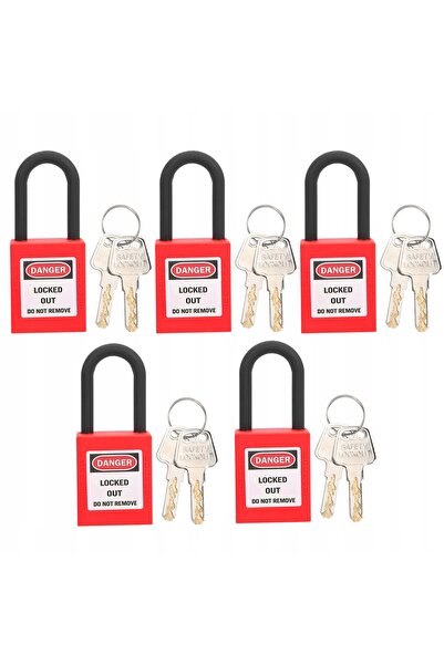 NO BRAND 5 bucăți Lacăt Lockout Tagout, Siguranță la locul de muncă, 38mm, Ro...