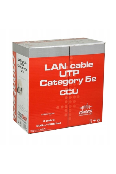 Conotech Cablu LAN U/UTP Cat.5E cu conectori RJ45 305m