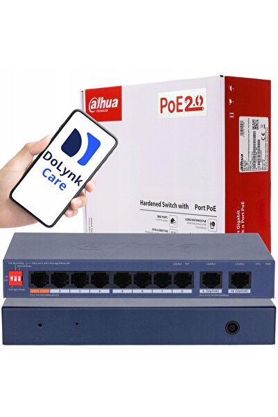 NO BRAND Switch DAHUA CS4010-8ET2GT-60 10/100Mb/s 8x PoE 2x Uplink 60W Watchd...