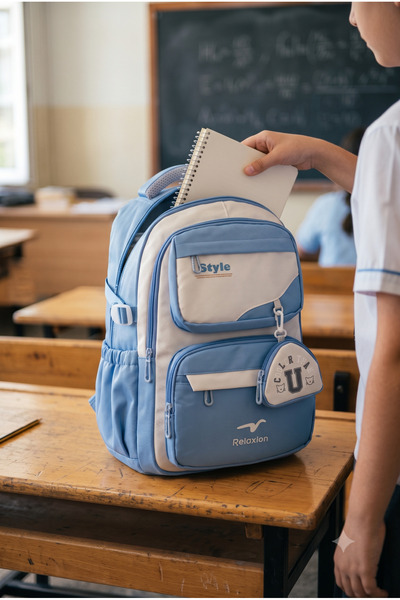 Relaxion Unisex School Backpack Travel Camping Daily Student Backpack School ...