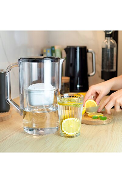 NO BRAND Cană filtrantă din plastic Aquafloow J-Maxi 2,5L Negru + 10 filtre