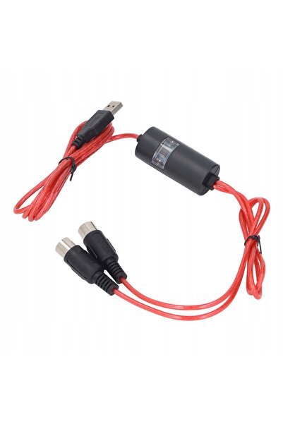 NO BRAND Cablu USB la MIDI 5 metri, USB cu 5 pini, cablu adaptor de interfață...