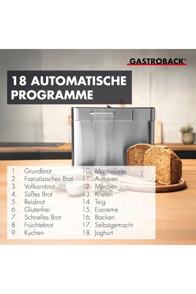 NO BRAND Mașină de pâine 500W 18 Programe Funcție pentru uz casnic Temporizat...