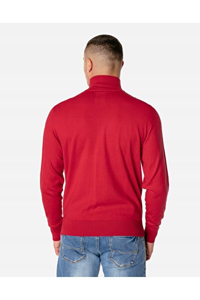 NO BRAND Pulover elegant slim pentru bărbați, cu fermoar, guler semi-înalt, S...
