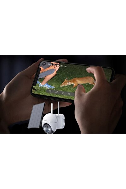 NO BRAND Cameră Solară de Exterior 2K Rotativă Wireless Wifi 3MP Zoom 4X