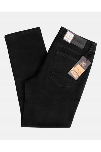 NO BRAND Pantaloni călduroși pentru bărbați, blugi căptușiți cu fleece, negri...