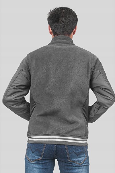 NO BRAND Hanorac călduros din fleece pentru bărbați, fără fermoar, pentru iar...