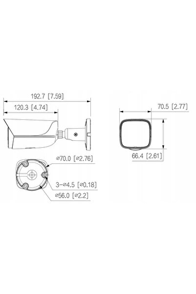 NO BRAND Cameră IP Tuba 6 MPx Internă, Externă Dahua Ipc-Hfw3649E-As-Il-0280B