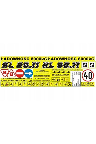 NO BRAND Autocolante pentru remorcă Hl 80.11 Litere negre 44X130Cm