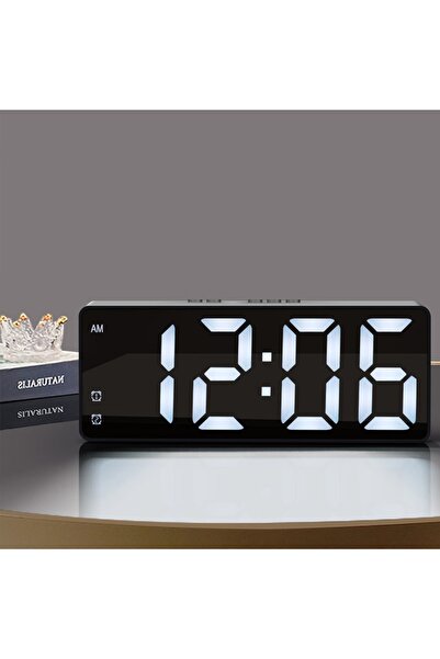 NO BRAND Ceas electronic digital LED, ceas de masă, ceas cu alarmă + cablu USB