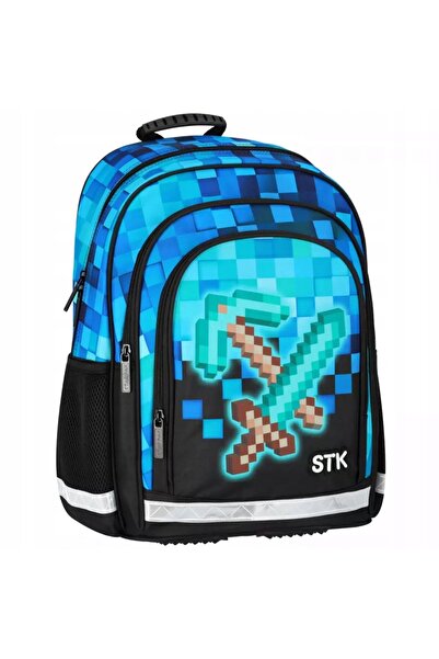 NO BRAND Rucsac școlar Starpak cu multiple compartimente, negru, 23l