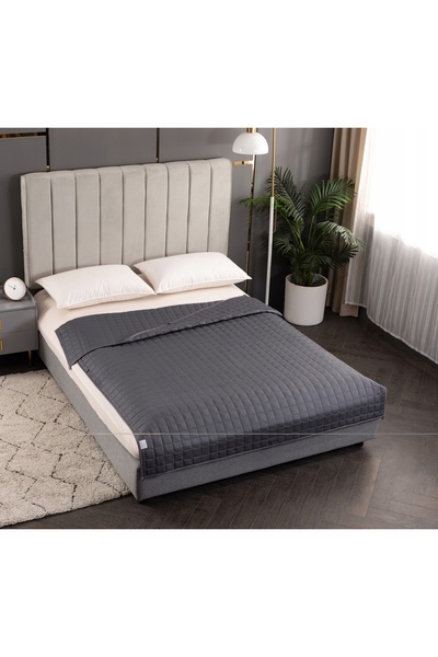NO BRAND PĂTURĂ DE GREUTATE 150x200 PĂTURĂ SENSORIALĂ ANTISTRES + SAC 13,6 KG