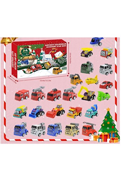 NO BRAND Calendar de Advent pentru copii cu mașini de jucărie, 24 de mașini p...