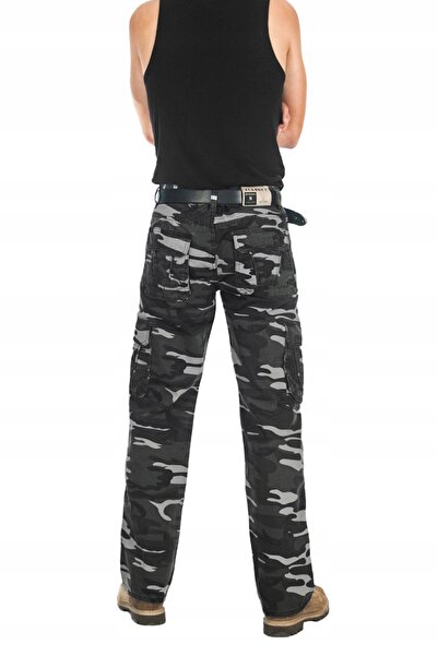 NO BRAND Pantaloni cargo de trekking pentru bărbați, Leon Ds211, 104 cm, camu...