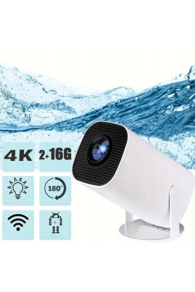 NO BRAND Mini Proiector 1080P cu rotație la 180 de grade °   Smart TV portabi...