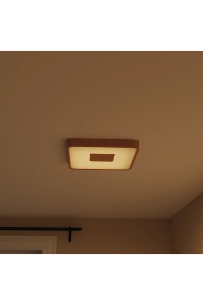 NO BRAND Inspire Plafon Piazo Led lemn alb 38 cm alb/bronz IP20 cu telecomandă