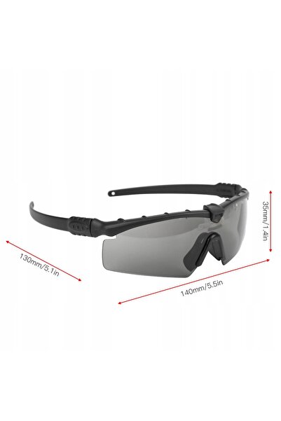 NO BRAND Ochelari militari tactici polarizați sport negri