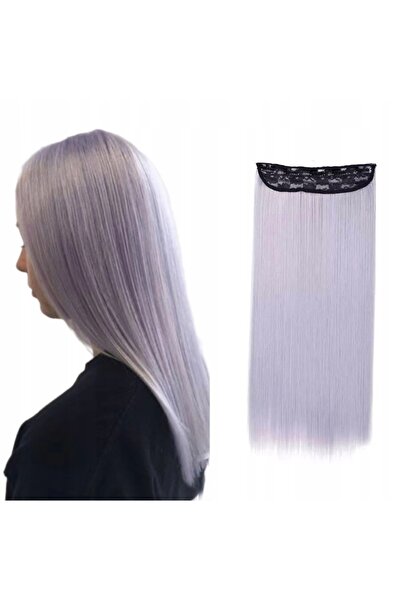 NO BRAND Extensii de păr sintetic drept, lungi, cu clips, maro închis, 60cm