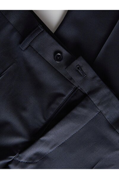 NO BRAND Costum cu pantaloni bleumarin cu lână suplimentară, clasic, simplu, 50