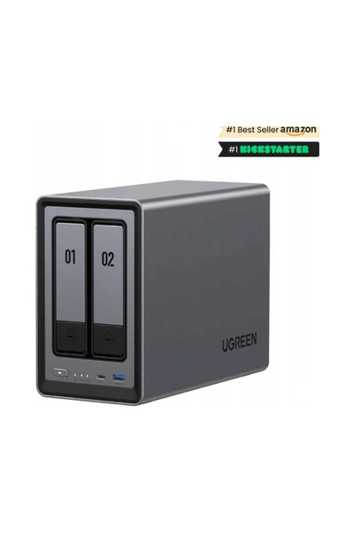 Ugreen Nas File Server Dxp2800 cu 2 discuri Intel N100 8GB DDR5 2.5GbE 4K