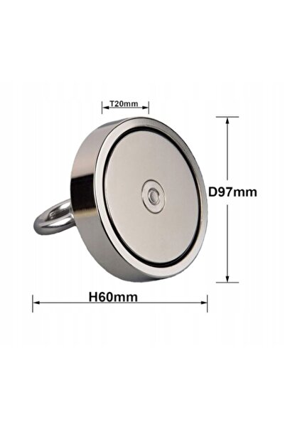 NO BRAND Magnet de neodim 500 kg Frânghie 20m Set Mănuși pentru cercetare acv...