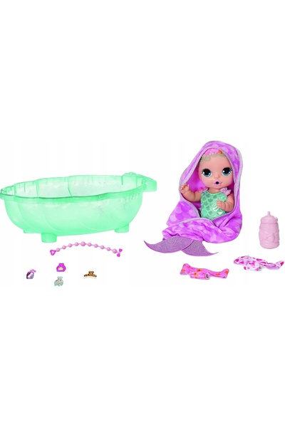 NO BRAND Lalka Surpriză Sirenă 28 cm cu Baie și Accesorii Schimbare de Culoare