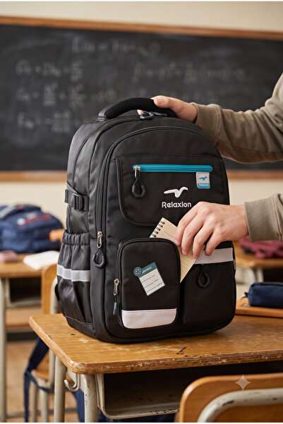 Relaxion Unisex School Backpack Travel Camping Daily Student Backpack School ...